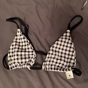 Gingham bikini top
